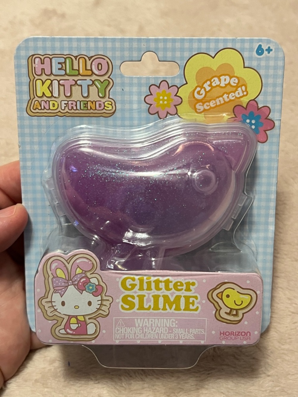 Hello Kitty Purple Glitter Slime - Grape Scented